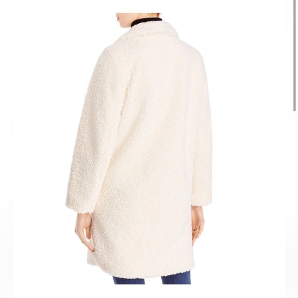 Blank NYC shearling double breasted teddy coat, ivory, size XS - Picture 2 of 10
